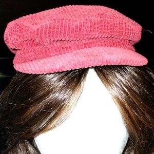 TAHARI corduroy paperboy hat